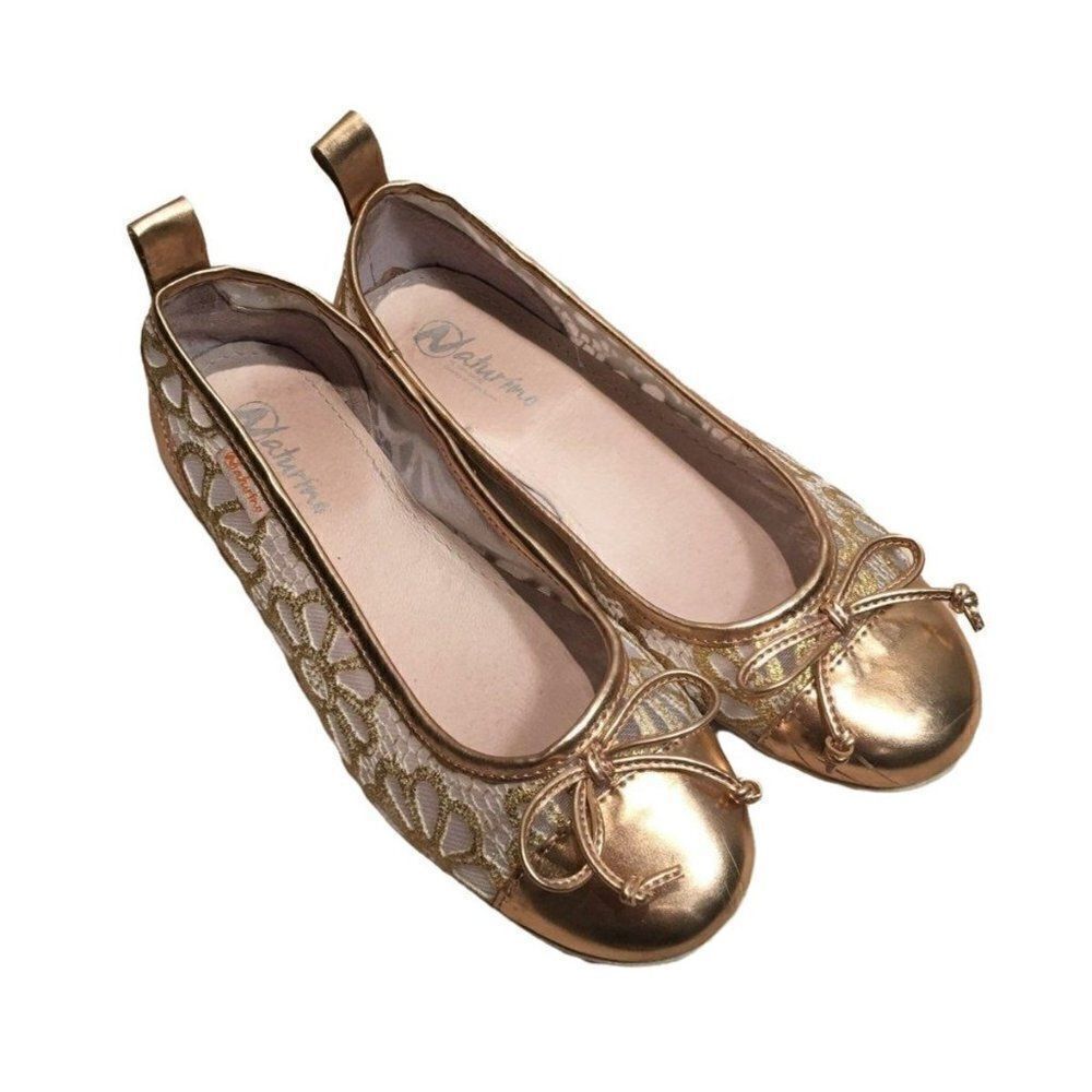 Naturino Gold Flats size 6.5